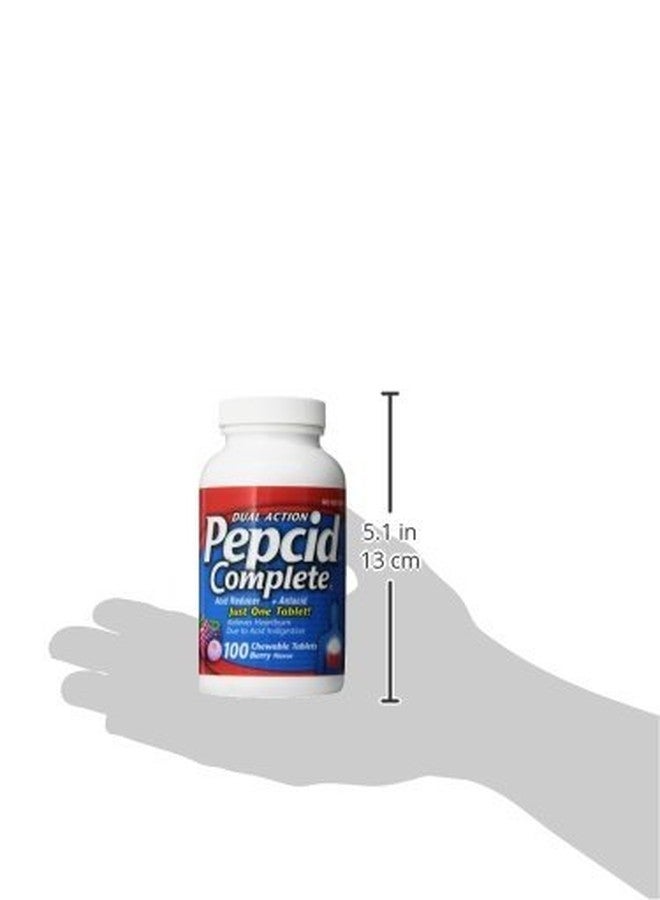 Pepcid Complete Dual Action Chewable Tablets Berry Flavor (100 Count) (3 Pack) - Image 3
